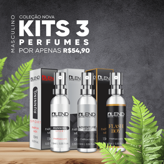 Kit de 3 Perfumes 15 ml masculino - StoreParfum