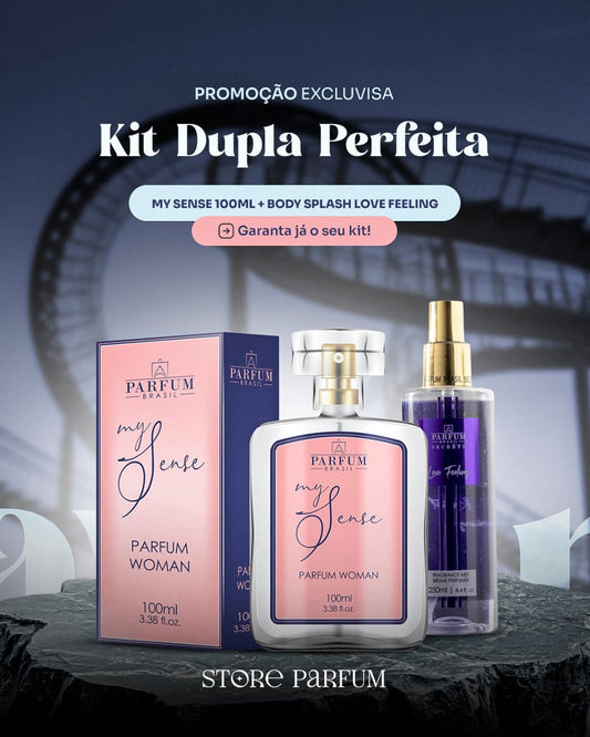 Kit dupla perfeita - My sense 100ml + Body Splash Love Feeling - StoreParfum