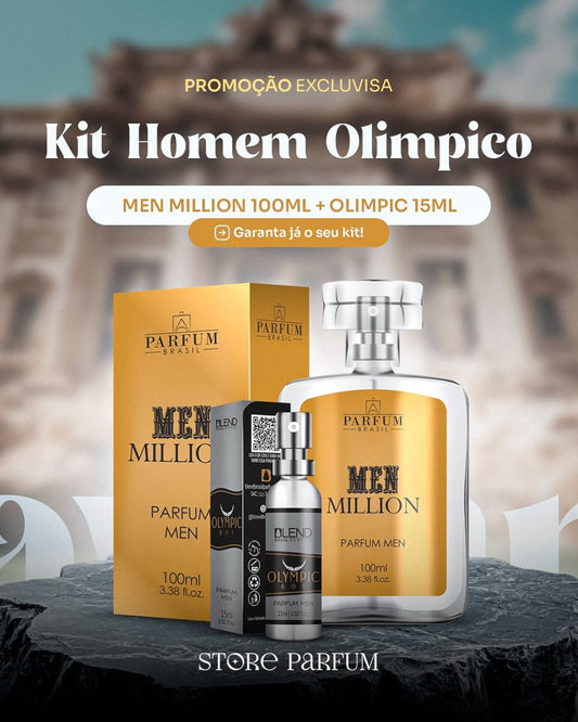 Kit - Homem olimpico - Men Million 100ml + Olimpic 15ml - StoreParfum