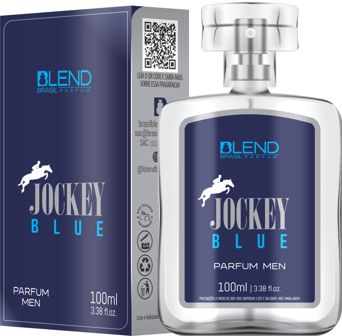 Kit - Jockey Blue - Jockey Blue 100 + 15ml - StoreParfum
