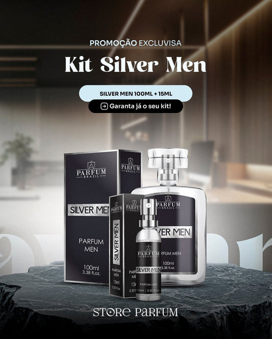 Kit Silver Men - Silver Men100ml + 15ml - StoreParfum